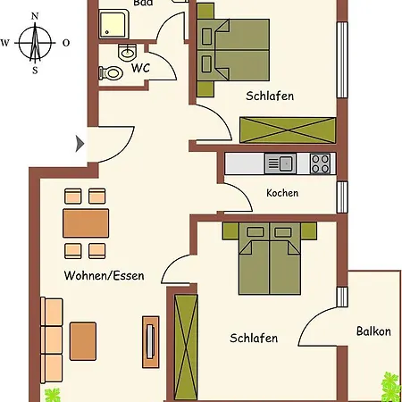 Apartment Ferienwohnung 352w *